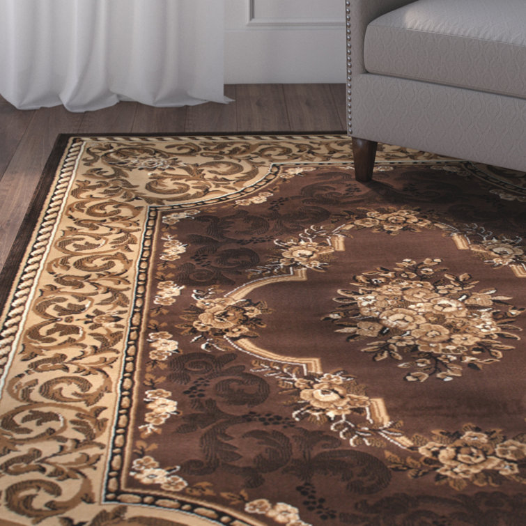 Charlton Home® Andrews Oriental Area Rug in Chocolate & Reviews Wayfair